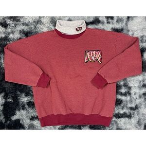 Vintage Majestic San Francisco 49ers Textured Crewneck Pullover Sweater